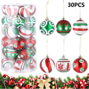 Christmas Ball Ornament Plastic 30PCS 2.36in Small Hanging Ball Xmas Decoration