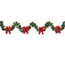 Collection 9ft Lighted Winter Garland with Bows and Pine Accents, Christmas Decor