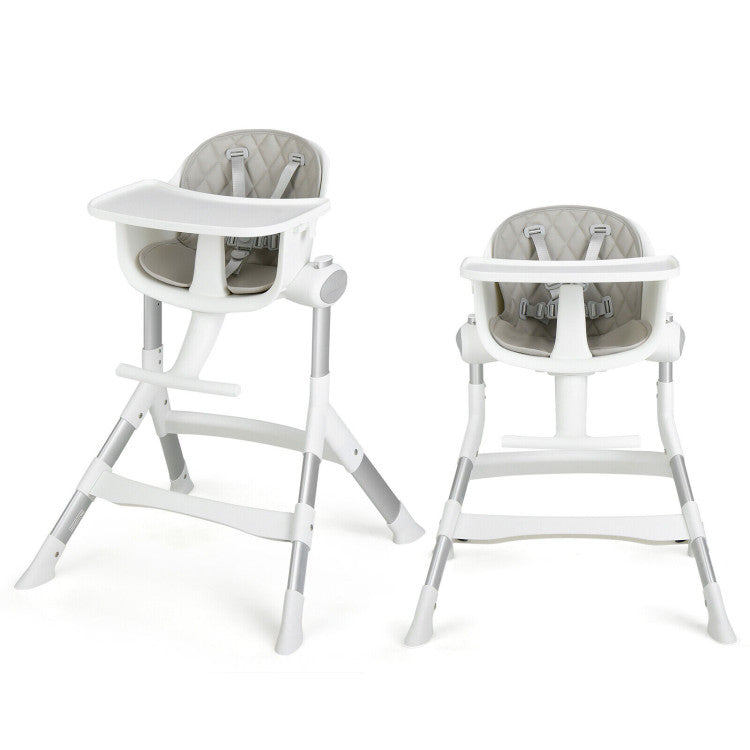 4-in-1 Convertible Baby High Chair with Aluminum Frame