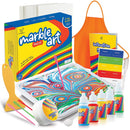 CraftBud Marbling Paint Kit & Toy for Kids Art with 5 Paint Colors,for Girls & Boys Ages 6+
