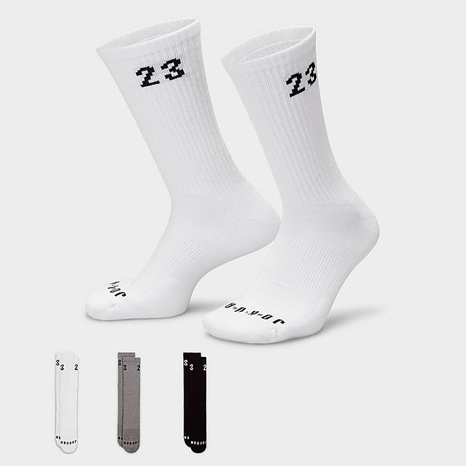 Jordan Everyday Essentials Crew Socks (3-Pack) in Black/White/Grey