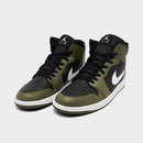 Jordan Men's Air Retro 1 Mid Casual Shoes in Green/Black
