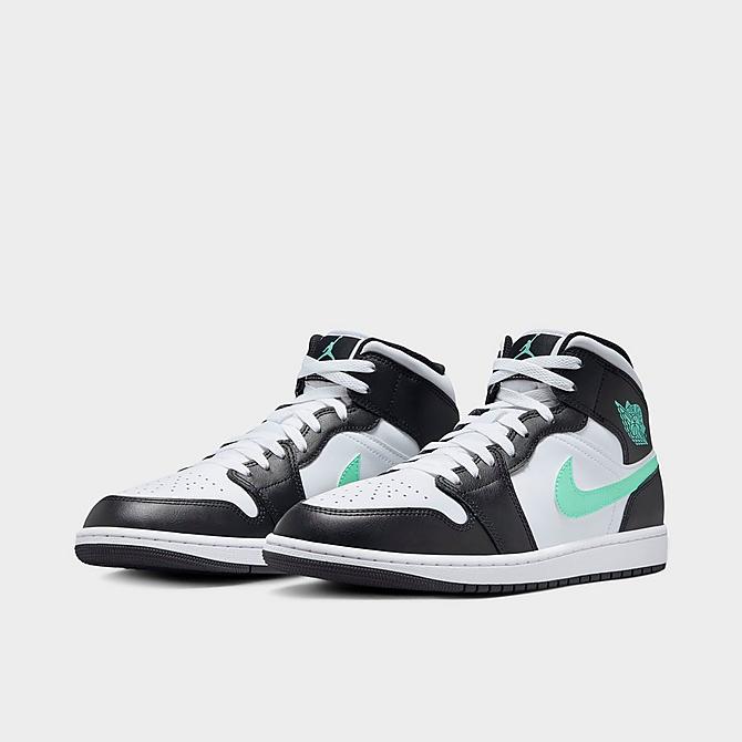 Jordan Men's Air Retro 1 Mid Casual Shoes in Green/Black/White