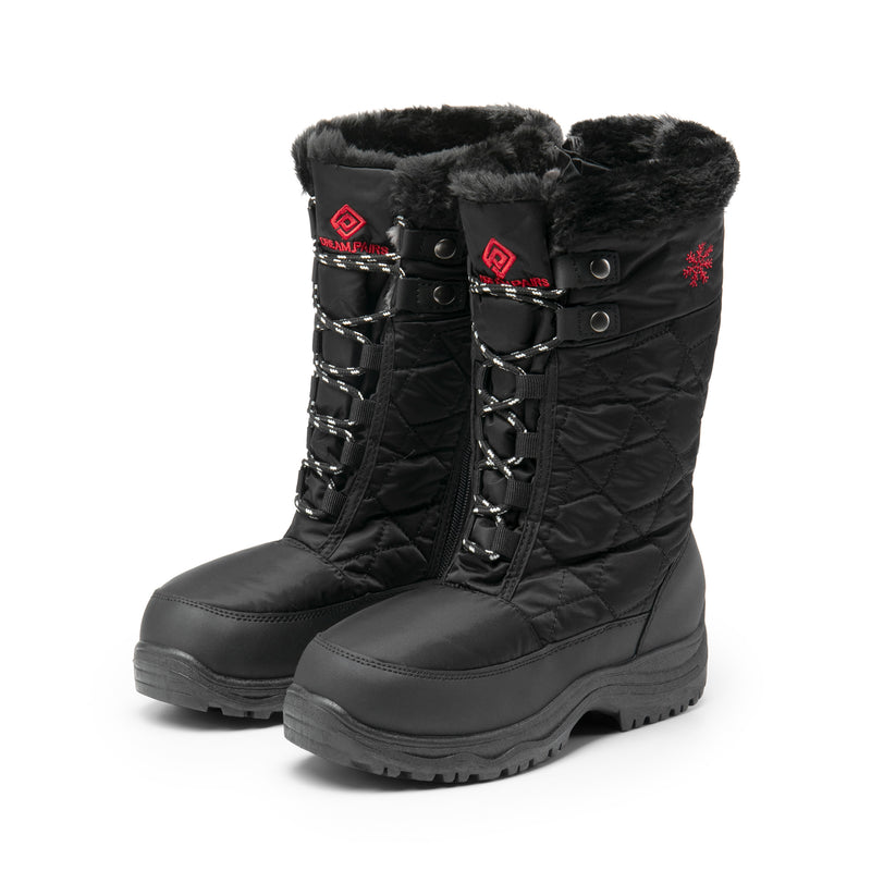 Women's Non-Slip Warm Lined Mid Calf Winter Snow Boots