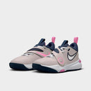 Nike Little Kids' Team Hustle D 11 Stretch Lace Basketball Shoes in Pink/Platinum Violet
