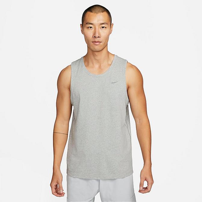 Nike Men's Dri-FIT Primary Versatile Tank Top in Grey/Dark Grey Heather