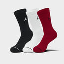 Jordan Men's Everyday Crew Socks (3-Pack) in Red/Black/White