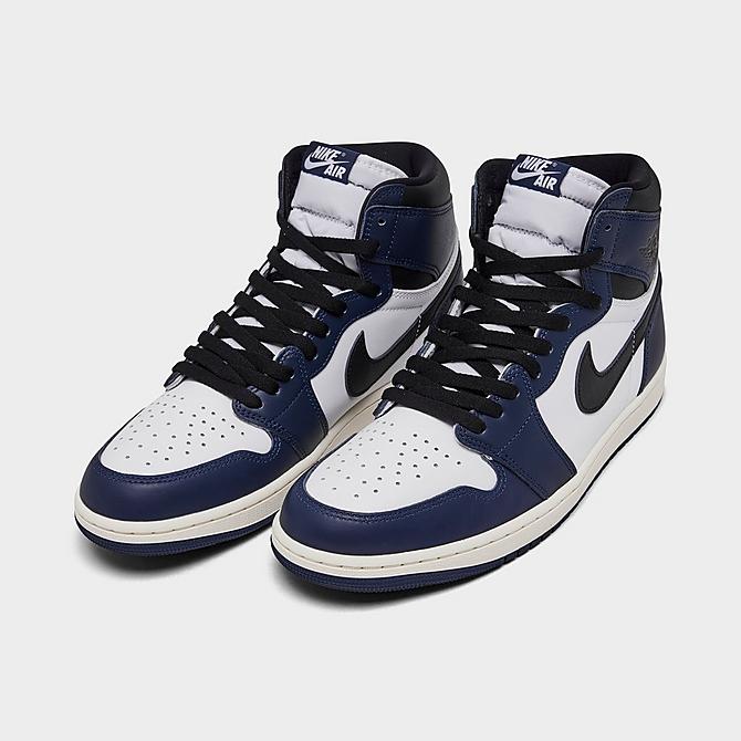 Air Jordan Retro 1 High OG Casual Shoes in Blue/Midnight Navy