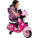 Disney Minnie Mouse 6V Euro Scooter Ride-on Battery-Powered Toy for Girls, Ages 1.5+