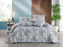 Empire Silver Roses Cotton 9 Piece Bed in a Bag Comforter Set with Sheets
