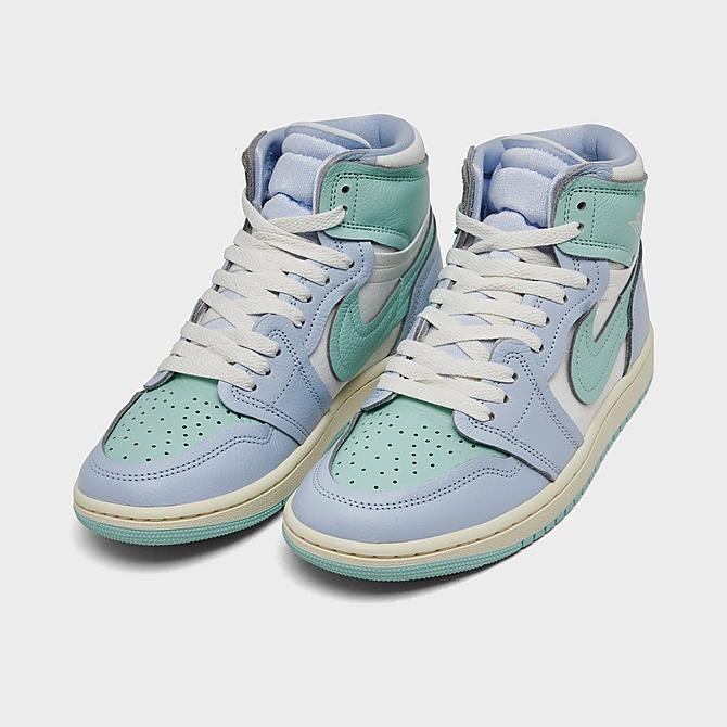 Women's Air Jordan Retro 1 High Method Of Make Casual Shoes in Blue/Green/Hydrogen Blue