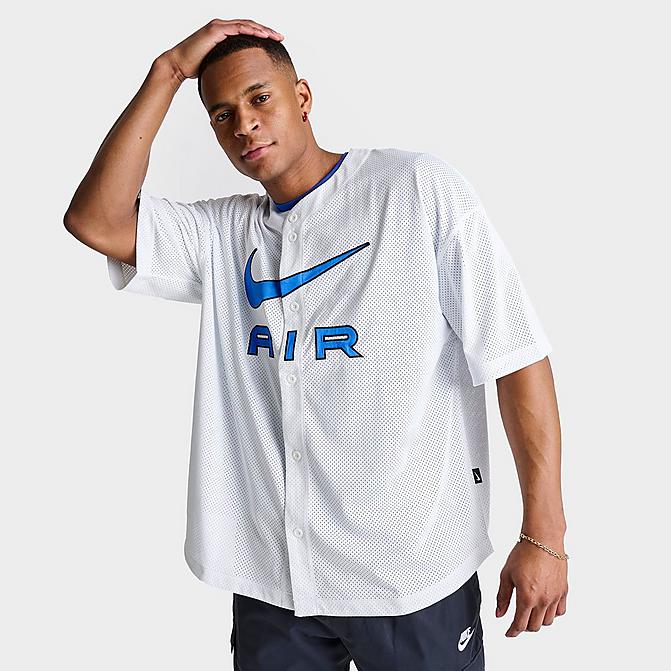 Nike Men's Air Logo Baseball Top in White/Summit White