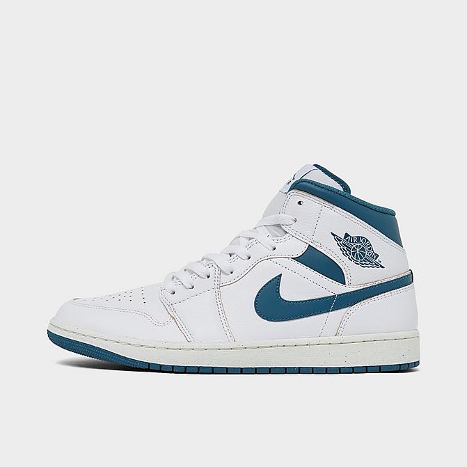 Men's Air Jordan 1 Mid SE Casual Shoes in White/White