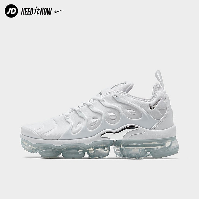 Nike Women's Air VaporMax Plus Running Shoes (Big Kids' Sizing Available) in White