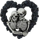 Feltree Skeleton Couple House Number Black Rose Ring Halloween Home Decoration Doorplate Clearance