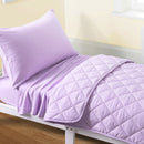 Flxxie Microfiber Toddler Bedding Set, Soft and Easy Care Crib Sheet Set,  Light Purple, 4 Pieces
