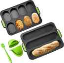 French Bread Baguette Pans Non-Stick Baking Mould Loaf Pan Sandwich Hot Dog Baking Form
