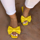 GERsome Women's Bow Strappy Sandal Flat Sandals Open Toe Slides Slip on Slippers