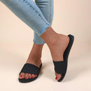 GERsome Women's Slip On Flat Sandals Summer Open Toe Slide Sandals