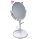 Cute Cat Ear Vanity Mirror With Hooks and Tray