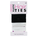 Black & White Elastic Hair Ties Countertop Display
