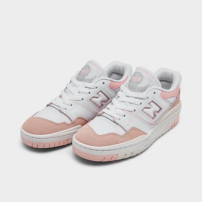 New Balance Big Kids' 550 Casual Shoes in White/Pink/Pink Haze