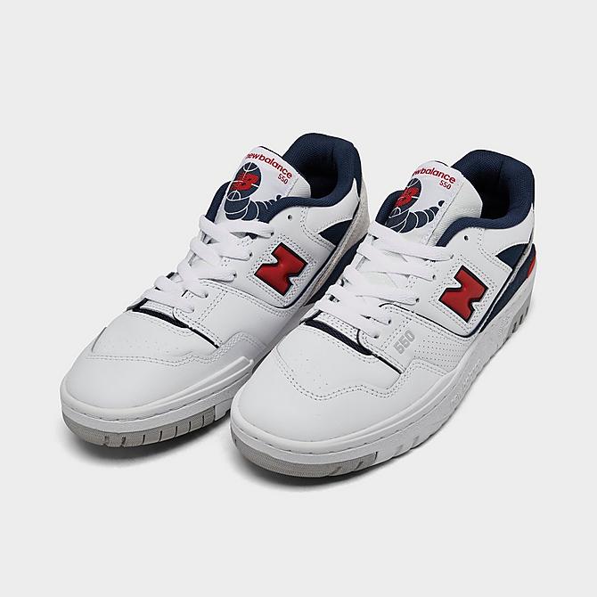 New Balance Big Kids' 550 Casual Shoes in Red/White/White