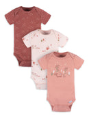 Gerber Baby Girl Short Sleeve Bodysuits, 3-Pack, Sizes Preemie - 12 Months