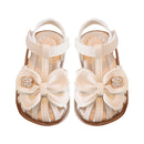 Girls Sandals,Toddler Shoes Girls' Sandals Baby Sandals Princess Shoes Sandals (Color:Beige,Size:9)