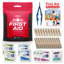 Go2Kits First Aid Kit 2.0 with Cleansing Wipes USA Made 38 Piece Basic Plus (1 Pack)