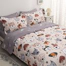 Gusuhome 7 Piece Kids Dog Comforter Full Size Cute Animal Dog Bedding Set