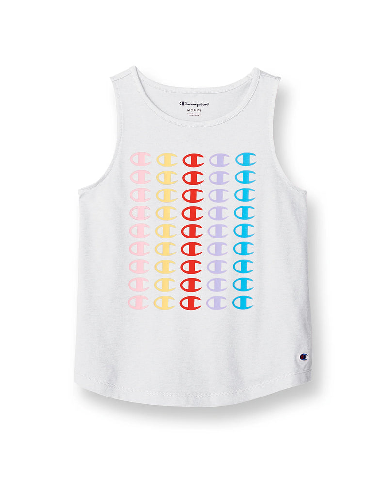 BIG GIRLS' CLASSIC TANK, REPEATING ICONIC C LOGO