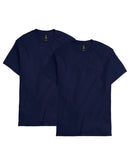 Hanes Beefy-T Men's T-Shirt, Value 2-Pack (Big & Tall Available) Navy