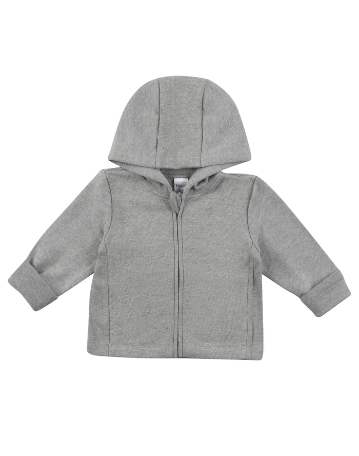 Hanes Zippin Baby Fleece Full-Zip Hooded Jacket, Adjustable Cuffs, Boys & Girls