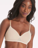 Hanes Oh So Light Women's Wireless T-Shirt Bra, Comfort Flex Fit Nude