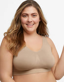 Hanes Just My Size Women's Pure Comfort Seamless Bralette (Plus ) Nude