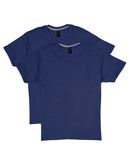 Hanes X-Temp Short Sleeve Crewneck T-Shirt, 2-Pack Navy
