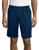 Hanes Sport Men's Mesh Athletic Shorts with Pockets, 9" Navy