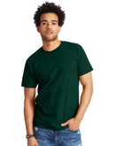 Hanes Beefy-T Unisex Heavyweight Cotton T-Shirt (Big & Tall Sizes Available) Deep Forest