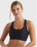 Hanes Sport Women's Racerback Sports Bra with Compression Black
