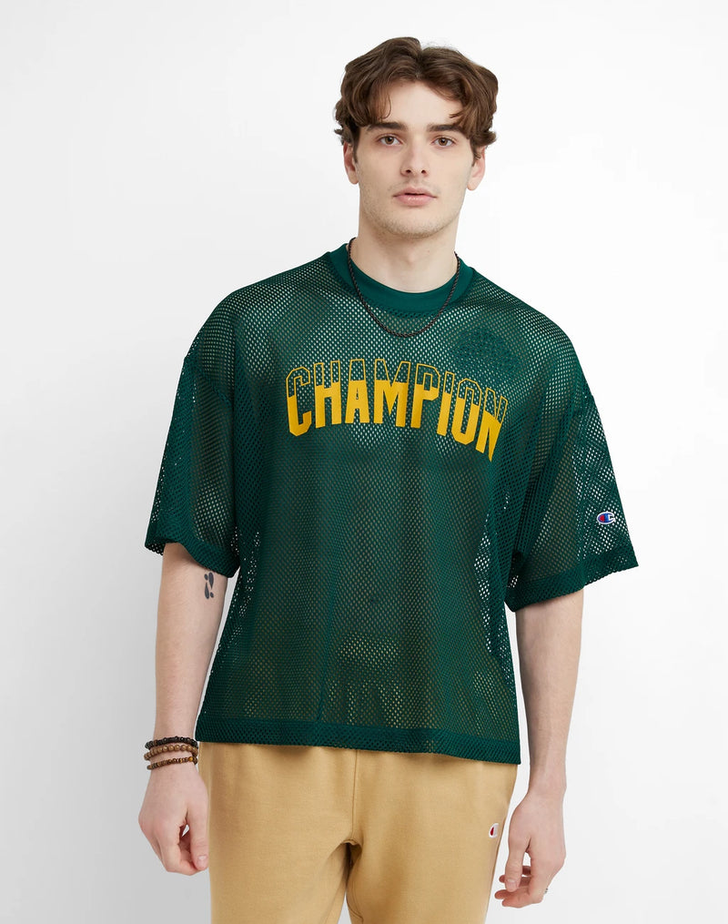 MESH FOOTBALL JERSEY, FOREST PEAK GREEN