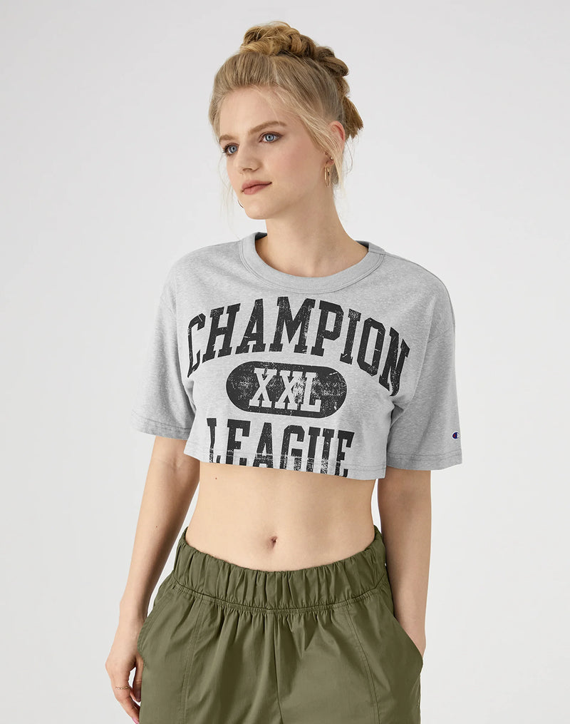 SHIMMEL CROPPED T-SHIRT, CHAMPION CREST