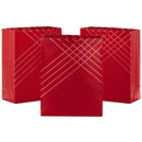 Hallmark 14" Extra Large Red Gift Bag Bundle (Pack of 3) for Birthdays Baby Showers
