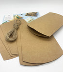 Hello Hobby Gift Pillow Box, 6 Pieces, Kraft, Size 3.5 x 4.75