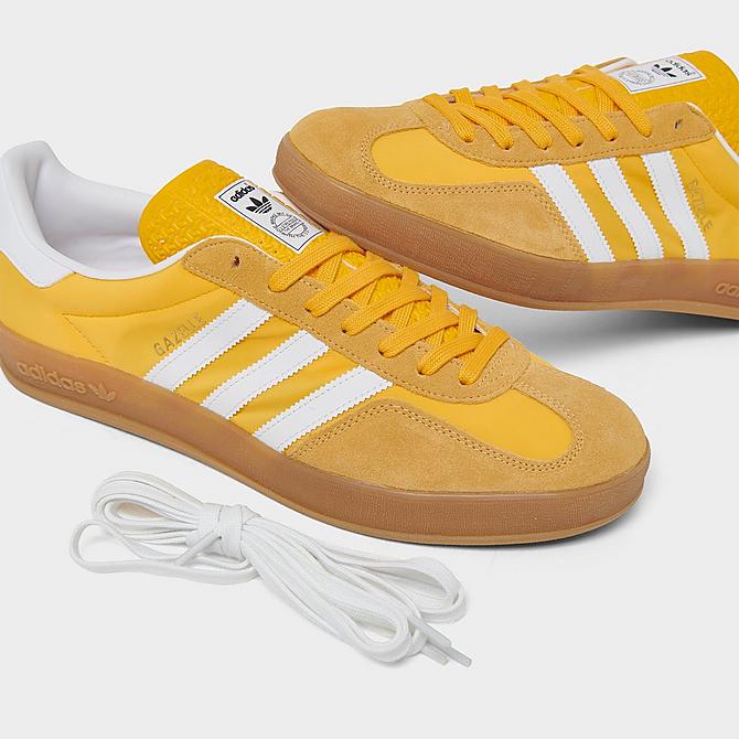 Adidas Men's Originals Gazelle Indoor Casual Shoes in Yellow/Crew Yellow