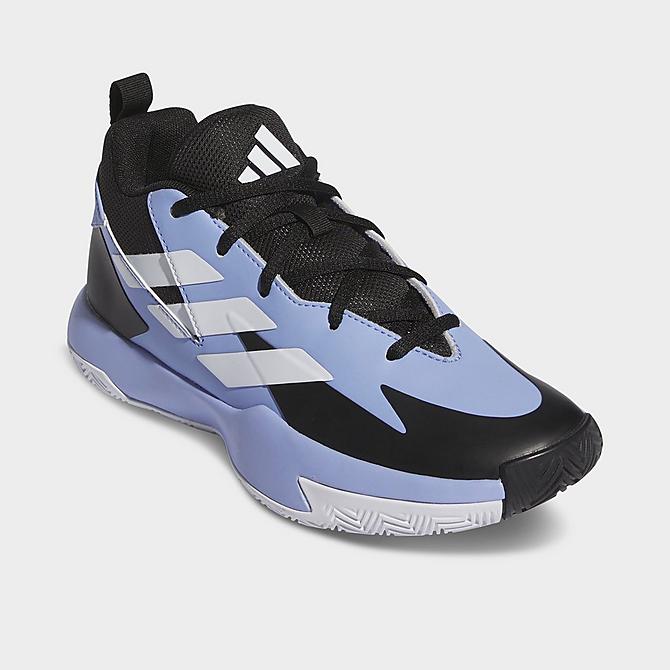 Adidas Big Kids' Cross Em Up Select Mid Basketball Shoes in Black/Purple/Blue Spark