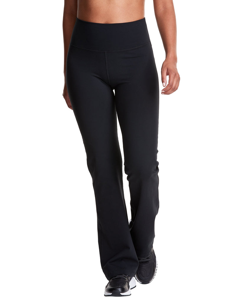 Women's Champion Soft Touch Flare Leggings, Anti Odor, C Logo, 31.5" Black