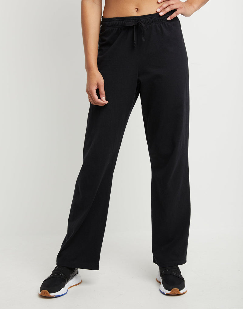 Women's Champion Lightweight Lounge Pants, C Logo, 31.5" Black