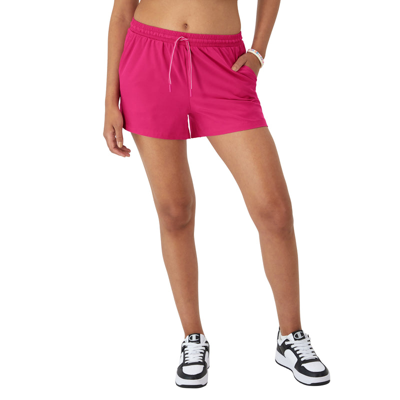 Women's Champion All Purpose Period Shorts with Liner, Anti Odor, 3" Fantastic Fuchsia