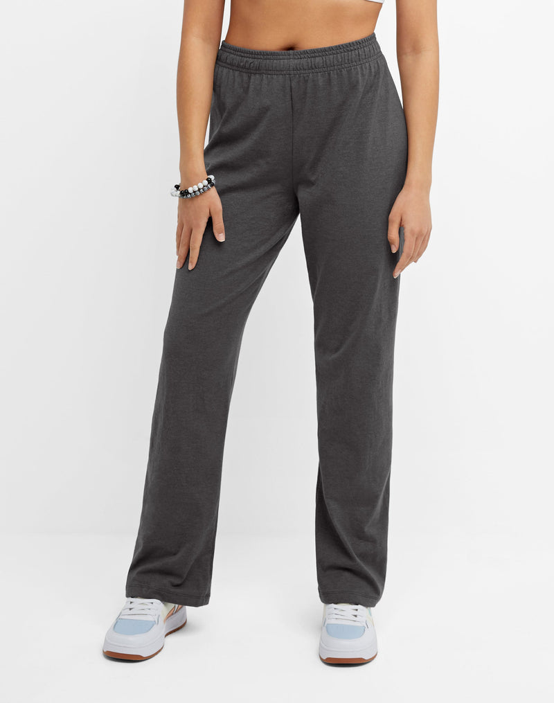 Women's Champion Lightweight Lounge Pants, C Logo, 31.5" Granite Heather